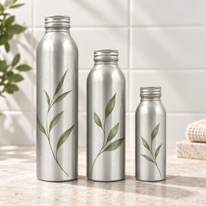 Envases de Aluminio Ecológicos para Bebidas, Botellas con Tapón de Rosca de Grado Alimenticio con Impresión de Logotipo Personalizado - Product Image 1