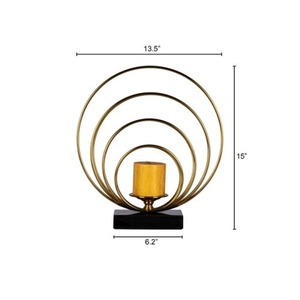 Porte-bougie en marbre Old Flame (or/noir) - Product Image 3