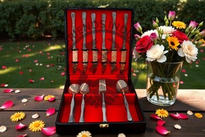 Ensemble de couverts en cuivre médiéval forgé à la main, personnalisé, antique, 30 pièces, ensemble de couverts en acier cuivré, ensemble d'ustensiles de cuisine médiéval viking - Product Image 2