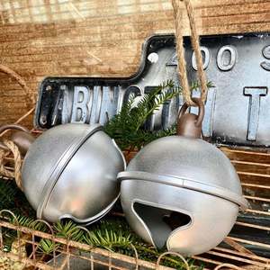 Modern Silver Metal Jingle Bell <b>Christmas</b> Ornaments for <b>Christmas</b> <b>Tree</b> Home <b>Wall</b> Decoration X Mas New Year Made India - Product Image 2