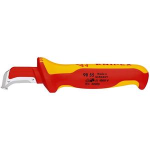 Cuchillo de Desmontaje Knipex con Mango Multicomponente Aislante VDE, Hoja Fija Sólida en Forma de Gancho Tipo Hoz - Categoría de Producto: Cuchillos - Product Image 1