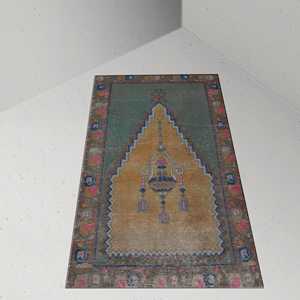 พรมพิมพ์ลายวินเทจ - ลายเรขาคณิต, ลายสวดมนต์, ตกแต่งสไตล์บ้านไร่, พรมเนื้อนุ่มแบบไม่ทอ - Product Image 5