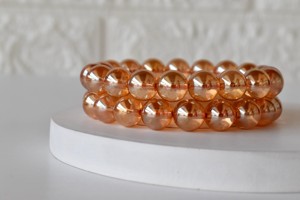 Natural Orange Color Aura Quartz Citrine 8mm <b>Bracelet</b> Semi Precious <b>Healing</b> Gemstone Meditation Jewelry Fashion At Wholesale - Product Image 4