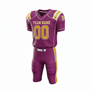 Conjunto de Uniforme de Fútbol Americano Personalizable con Camiseta y Pantalones Cortos con Posición para Logotipo Frontal - Product Image 2