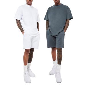 Vente en gros Ensemble t-shirt et short surdimensionnés respirants personnalisés pour hommes Style formel d'été assorti avec un design uni - Product Image 1