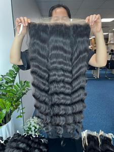 Extensions de cheveux humains vierges vietnamiens Remy, super double trame, lisses, tissage, fermetures en dentelle, frontals, style lisse - Product Image 3