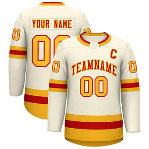 Maillot de hockey sur glace à sublimation personnalisée-Concevez votre propre équipe professionnelle de haute qualité 100% polyester à séchage rapide et respirant - Product Image 4