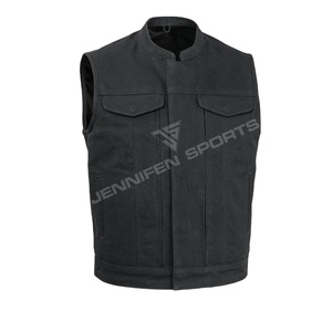 Gilet en toile de coton 100% de bonne qualité, prix raisonnable, vêtements pour hommes, gilet pour moto, gilet en toile unisexe - Product Image 1