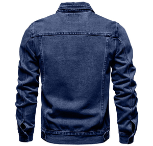 Veste en jean décontractée d'hiver de haute qualité pour hommes, personnalisable, 100% coton, séchage rapide et respirante, écologique, vente en gros d'usine - Product Image 6