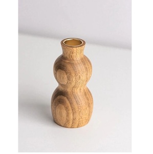 Juego de 2 floreros de madera de mango para el hogar, cocina, oficina, decoración interior, precio de fábrica, tema de vacaciones de Navidad - Product Image 3