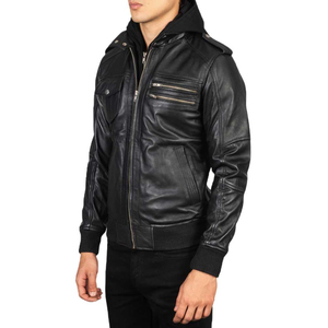 Chaqueta de invierno OEM de marca blanca para hombre, de talla grande, transpirable, de piel sintética con adornos de botones, abrigo holgado para motocicleta - Product Image 4