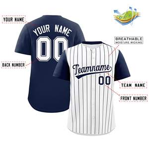 Maillots de baseball à manches courtes de nouveau style avec bouton en gros à bas prix vêtements d'équipe maillot de baseball à col en V - Product Image 2