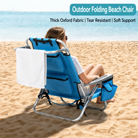 Chaise longue de camping de plage avec sac isotherme, siège pliant pour la plage, la piscine, la pêche, la terrasse, logo personnalisé OEM disponible