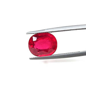 Rubis naturel de Bangkok 7,60 carats, taille personnalisée, cristal clair, coupe ovale, pierre précieuse pour bijoux, hauteur 8 mm, largeur 3 mm - Product Image 2