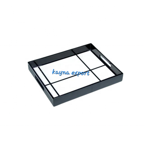 Bandeja DE SERVICIO DE MADERA MDF de alta calidad, el mejor artículo para comedor de mesa, acabado de pintura esmaltada exclusiva, centro de mesa decorativo - Product Image 1