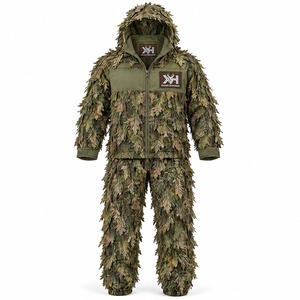 Ensemble veste et pantalon de chasse à l'arc motif feuilles 300GSM personnalisé OEM en gros - Product Image 1