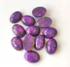 3x5mm-20x30mm ขัดรูปไข่สีเทอร์ควอยส์ทำจากทองแดงสีม่วงแบบพิเศษสำหรับทำเครื่องประดับ - Product Image 2