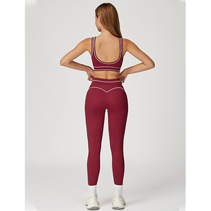 ชุดโยคะแบบยืดได้สองด้าน เนื้อผ้าเบา ระบายอากาศดี เสื้อกีฬาและเลกกิ้ง ยืดได้สี่ทิศทาง เป็นมิตรกับสิ่งแวดล้อม แห้งเร็ว สำหรับออกกำลังกาย - Product Image 2