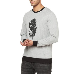 Sweat-shirt à capuche pour homme en coton surdimensionné, col rond, doublure polaire respirante, hiver, broderie de logo personnalisée - Product Image 2