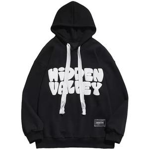 OEM US Warehouse Custom logo Blank Crewneck Hoodie Unisex 100% Polyester Oversized Men's Sweatshirts Hoodies - Product Image 3