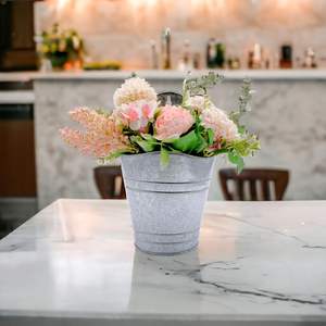 Jardinière avec support plaqué antique et enduit de poudre Pots de fleurs et jardinières de jardin intérieur et extérieur pour la décoration de la maison - Product Image 3