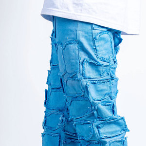 Pantalon empilé pour homme au design unique, en toile, taille élastique, taille mi-haute, coupe droite, décontracté, léger, respirant, séchage rapide, vente flash, meilleur choix - Product Image 6