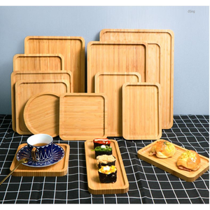 Usine personnalisée naturel décoratif bambou plante écologique forme irrégulière teck couleur commode plateau pour cuisine Camping - Product Image 4