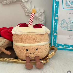 Nouvelle Peluche Dragon Gâteau d'Anniversaire à la Crème de Fraise, Douce, Remplie de Coton PP, pour Anniversaire - Product Image 4