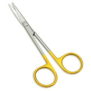 Tijeras de IRIS de titanio curvas/Rectas 105mm tijeras quirúrgicas oftálmicas instrumento de entrenamiento - Product Image 3