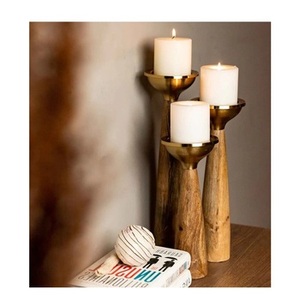 Latest Design Wooden <b>Candle</b> Holder Square <b>Shape</b> Perfect for Party and Home Decoration Elegant Lighting Accent for Any Occasion - Product Image 4