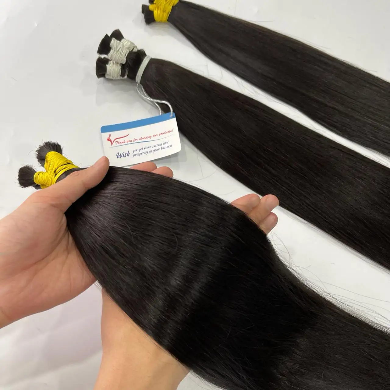 Top sản phẩm phổ biến tóc mở rộng #1.0 máy bay phản lực màu đen số lượng lớn tóc số lượng lớn trong kho không bị rối sẵn sàng để tàu Thiên Tài sợi ngang