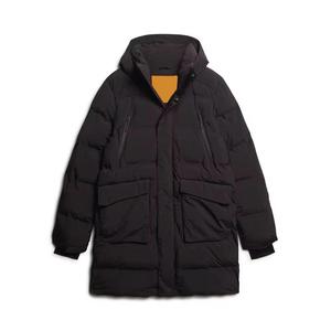 แจ็กเก็ตขนเป็ดมีฮู้ดสำหรับผู้ชายเสื้อคลุมกันหนาวบุนวมตัวยาวมีโลโก้ด้านหน้าน้ำหนักเบามีสไตล์ - Product Image 4