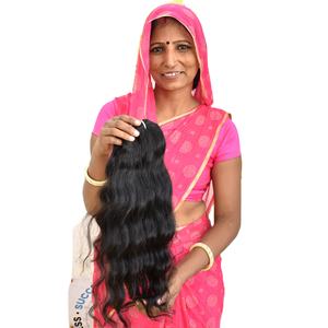 100% Naturel Cuticule Aligné Pas Cher Vierge Noir Crépus Ondulés Bundles Raw Indian Temple Extensions de Cheveux Humains avec HD Dentelle 1B Style - Product Image 1