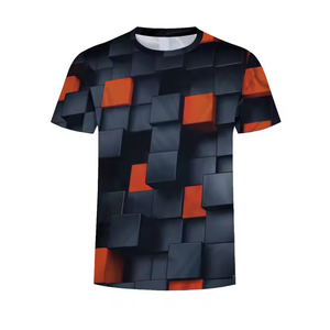 Camiseta de manga corta con estampado de sublimación de alta calidad para hombre, Camiseta cómoda de tela transpirable personalizada con logotipo - Product Image 5