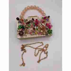 Nuevo diseño hecho a mano bolsos de diseñador última moda resina niñas bolso exportador de la India con calidad de exportación - Product Image 3