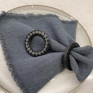 Boho Style noir bois serviette anneau papier évidé papillon forme Table décor fêtes de mariage noël Table à manger printemps - Product Image 4