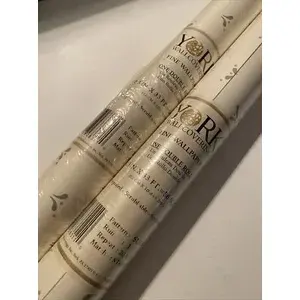 Nouveau Lot scellé 2 rouleaux pour papier peint York SU6583 géométrique européen rayures florales moderne PVC 20 1/2 pouces chambre ignifuge - Product Image 1