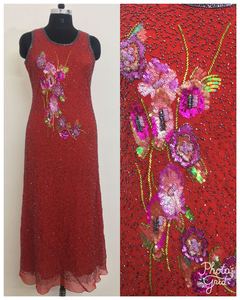 Exquisite Handcrafted <b>Beaded</b> Sequined Elegance Evening Events <b>Crop</b> <b>Top</b> Slit Knee-Length Beach Party Vacation Woman Clothing - Product Image 6