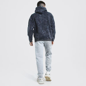 Fabricantes de ropa Sudaderas de lavado ácido personalizadas Sudadera con capucha desgastada Oversized Boxy Fit Cropped Street Wear Sudaderas con capucha para hombres - Product Image 4