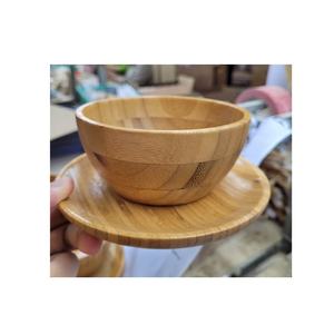 Juego de cuencos de bambú con tapas para almacenamiento de cocina, vajilla ecológica para servir alimentos, preparación de cocina decorativa - Product Image 3