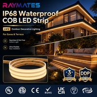 Bande lumineuse LED COB intelligente étanche IP68 DC24V pour extérieur, flexible, haute densité, pour balustrade de balcon