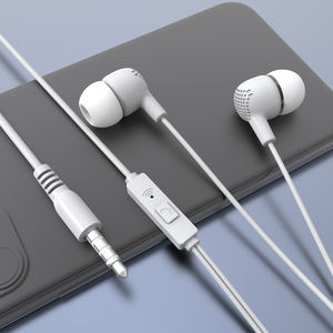 EP-263 White <b>Wired</b> Earphones & Headphones with <b>Microphone</b> Jack for Music Listening - Product Image 2