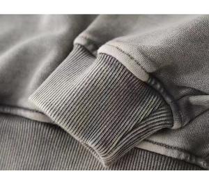 Vente en gros OEM, sweat à capuche matelassé 100% coton, surdimensionné, délavé à l'acide, vintage, lavé, personnalisé pour pull-over, élégant, imperméable pour l'hiver - Product Image 2
