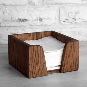 Handcrafted Wooden <b>Tissue</b> <b>Holder</b> Made For Contemporary Home Interior Office Desk Dining Tabletop - Product Image 1