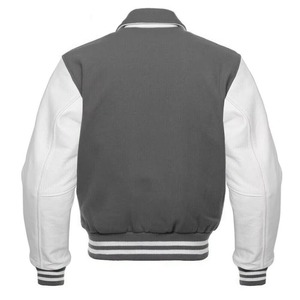 Veste de baseball varsity en cuir PU de haute qualité avec manches en cuir PU, patch brodé personnalisé, style vintage, vente en gros - Product Image 3