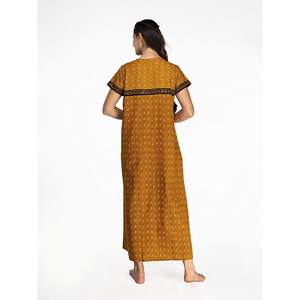 Evolove Camisón Casual de Algodón Estampado Floral para Mujer, Manga Media, Largo Completo, Tejido Suave y Cómodo, Tallas M a XXXL - Product Image 2