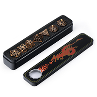 Dés en métal creux en gros, dragon, 7 pièces, jeu de dés DND, dés DND en métal personnalisés avec boîte cadeau en métal pour Donjons et Dragons RPG