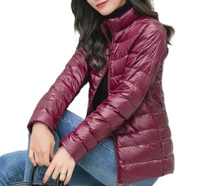 Veste bouffante à col rabattu de haute qualité tendance veste d'hiver à fermeture éclair coupe-vent Design élégant veste pour femmes - Product Image 2