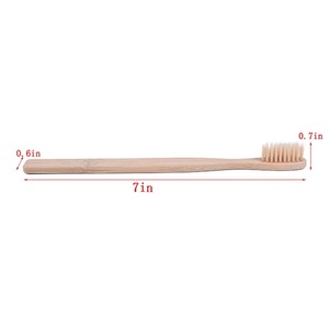 Brosse à dents en bambou naturel 100% écologique OEM pour adultes et enfants biodégradable avec brosse de couleur emballage en boîte à usage domestique - Product Image 3