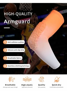 Oem Basketball <b>Compression</b> <b>Arm</b> Guards Sports Armguards Wrist <b>Arm</b> Protector Football Cycling Honeycomb Anti Collision Elbow Pads - Product Image 4